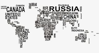 用国家的英文名称拼成的创意矢量免抠