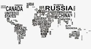 用国家的英文名称拼成的创意矢量免抠