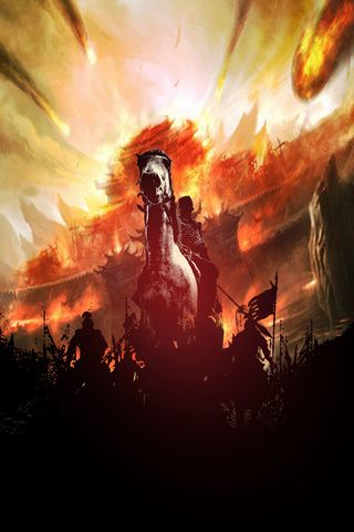 黑色大气中国风招兵买马战场海报高清