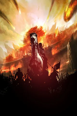 黑色大气中国风招兵买马战场海报高清