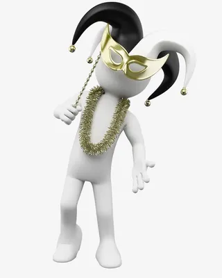 带面罩的卡通人免抠