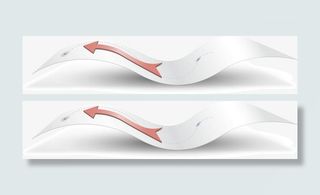 白色纸张红色箭头免抠