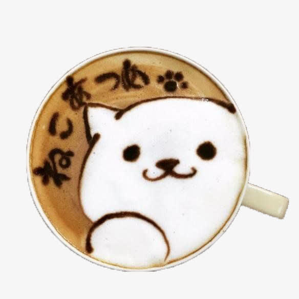 日语小狗咖啡免抠