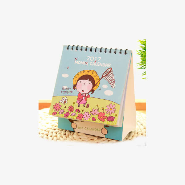 喜盼卡通记事台历2017年创意免抠