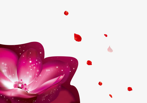 红色鲜花免抠