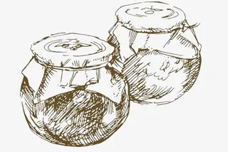 浅色中国风手绘白酒坛子免抠