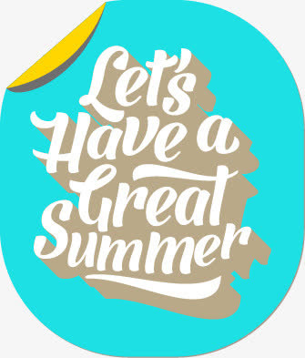 暑期 暑假 summer 夏日  艺术字免抠