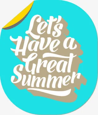 暑期 暑假 summer 夏日  艺术字免抠