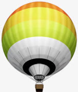 卡通春天漂浮创意热气球免抠