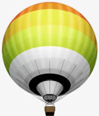 卡通春天漂浮创意热气球免抠