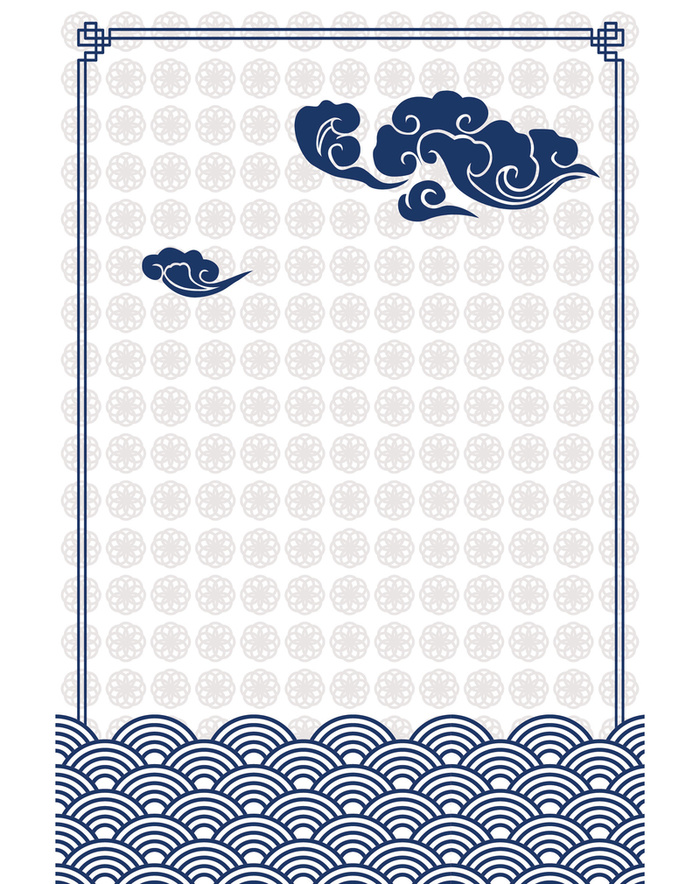 中国风节日简约边框平面广告高清