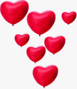 浪漫心形气球相亲广告免抠