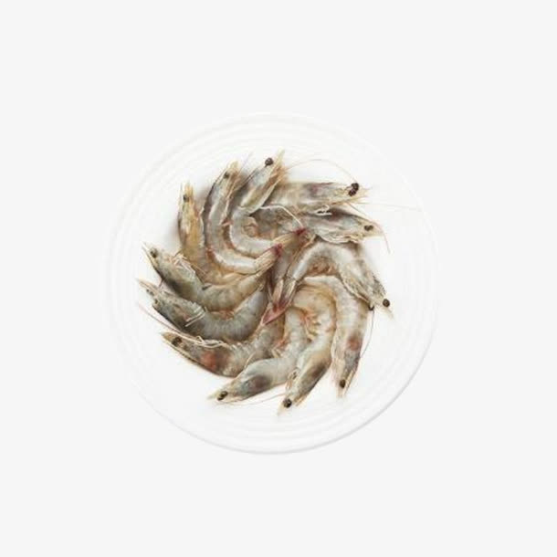厄瓜多尔白虾摆盘实拍图免抠