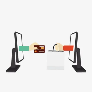 卡通放心购物的PSD分层免抠