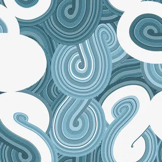 漂浮蓝色云纹免抠