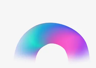 彩色半圆艺术元素免抠