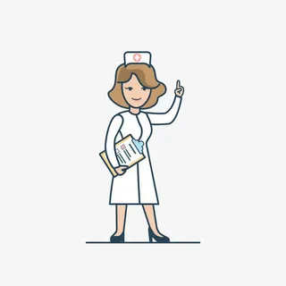 一个护士手指天高清免扣素材免抠