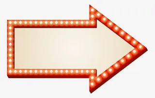 红色霓红箭头免抠