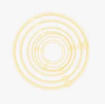 炫酷光圈黄色免抠