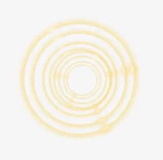 炫酷光圈黄色免抠