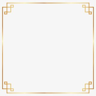 创意合成金色质感花纹边框免抠