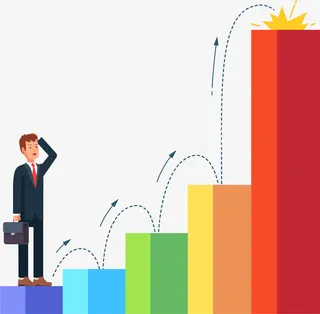 矢量手绘柱状图免抠