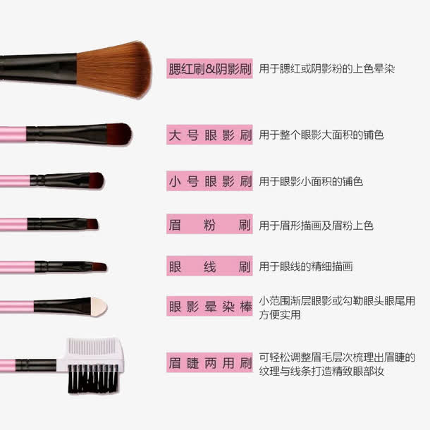 泊泉雅七件套化妆刷免抠