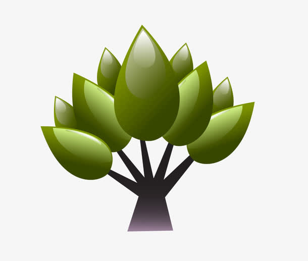绿色小树免抠