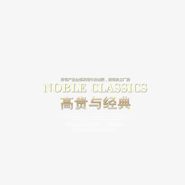 精选箱包奢华艺术字体文字排版免抠