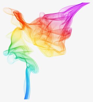 烟雾彩色渐变矢量免抠