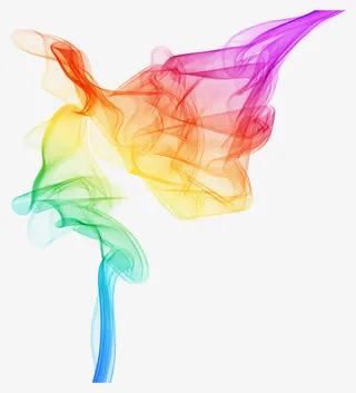 烟雾彩色渐变矢量免抠