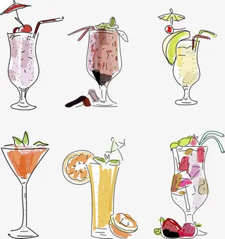 饮品矢量素材免抠