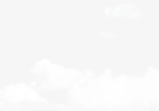 蓬松洁白云朵七夕情人节免抠