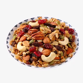 产品实物坚果水果燕麦片免抠