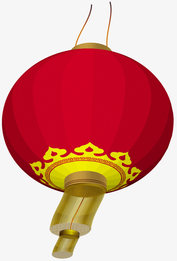 灯笼国潮好红色免抠