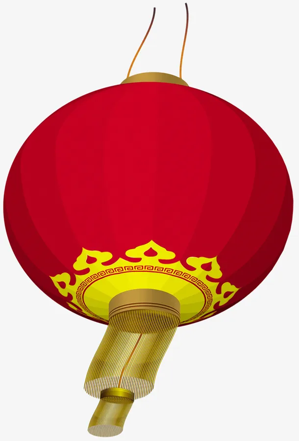 灯笼国潮好红色免抠