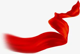 端午红色丝带丝绸免抠