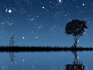 蓝色星空背景高清