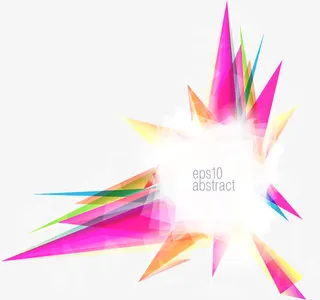 炫彩锥形素材免抠