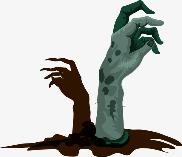 绿色僵尸手臂免抠