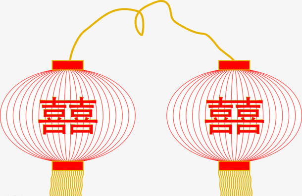 喜庆双喜免抠