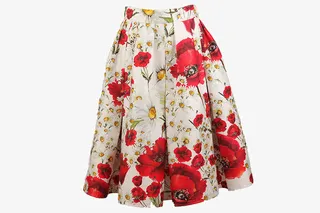 白色花朵图案印花时尚女士半裙免抠