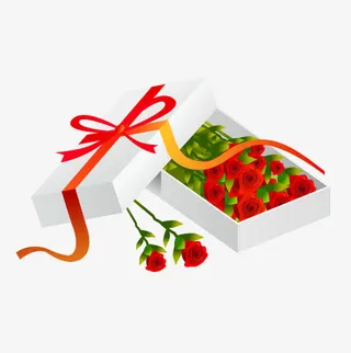 一束美丽的红玫瑰免抠