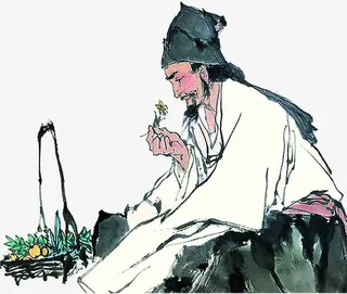 手绘水墨中医人物免抠