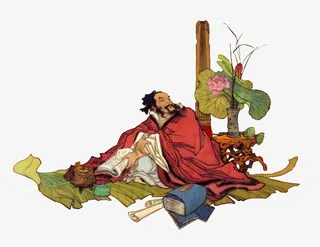 古人陋室读书学习免抠