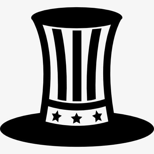 Uncle Sam的帽子的象征图标免抠
