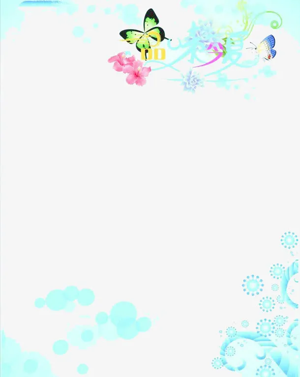 简约夏日边框免抠