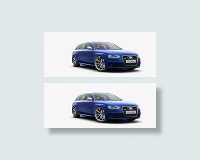 蓝色奥迪座驾免抠