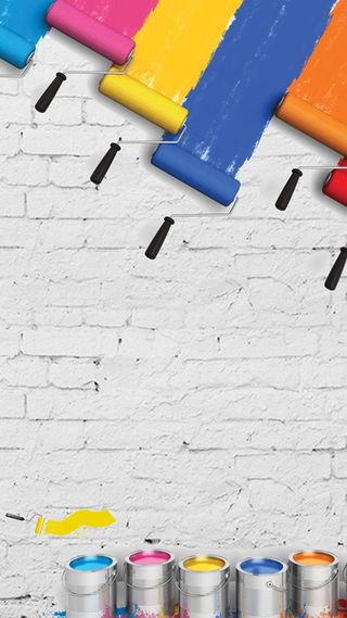 简约家装节油漆手机端H5背景素材高清