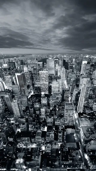 城市黑白大气H5背景素材高清